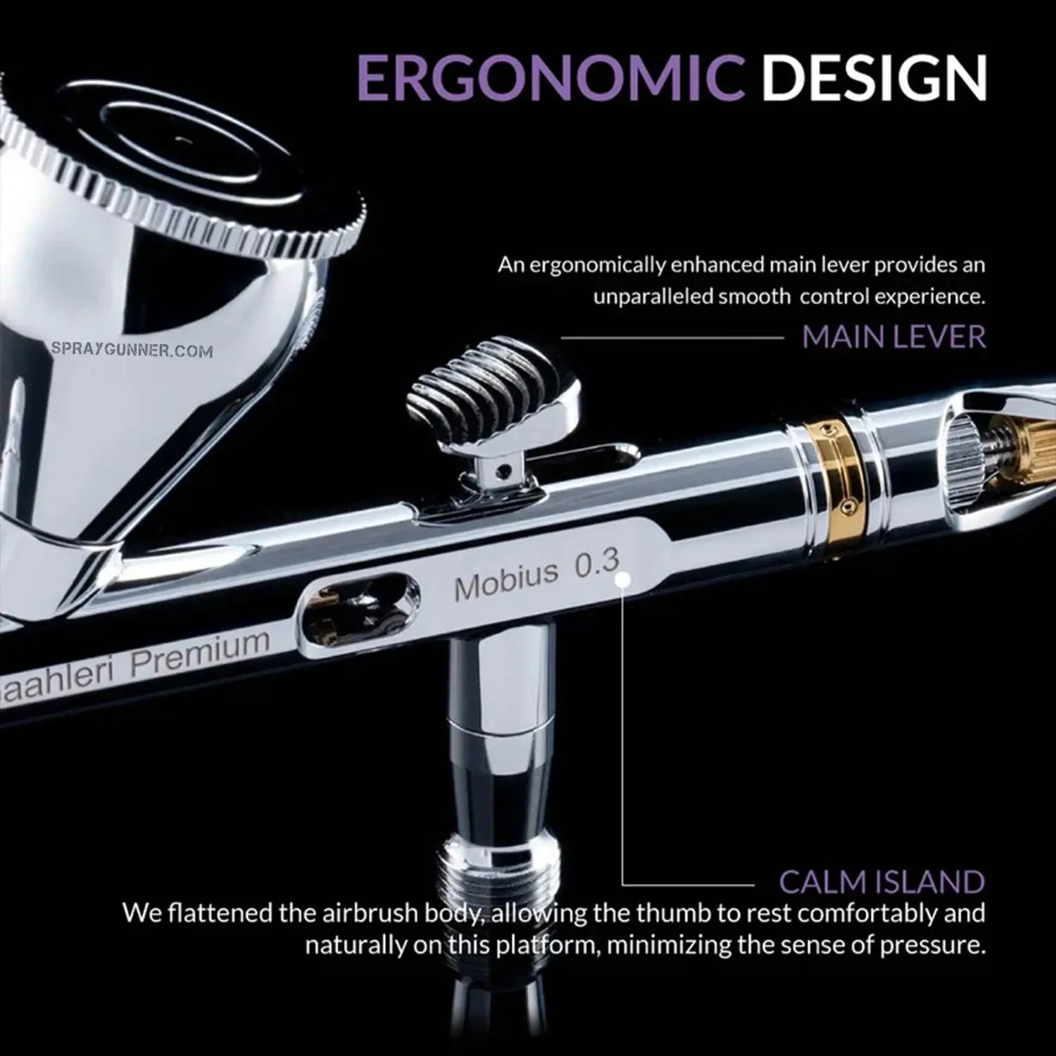 GAAHLERI Premium Series GHPM-Mobius 0.3mm Airbrush Gaahleri