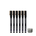 GAAHLERI Metallic Series Markers X6 Dark Steel Gaahleri