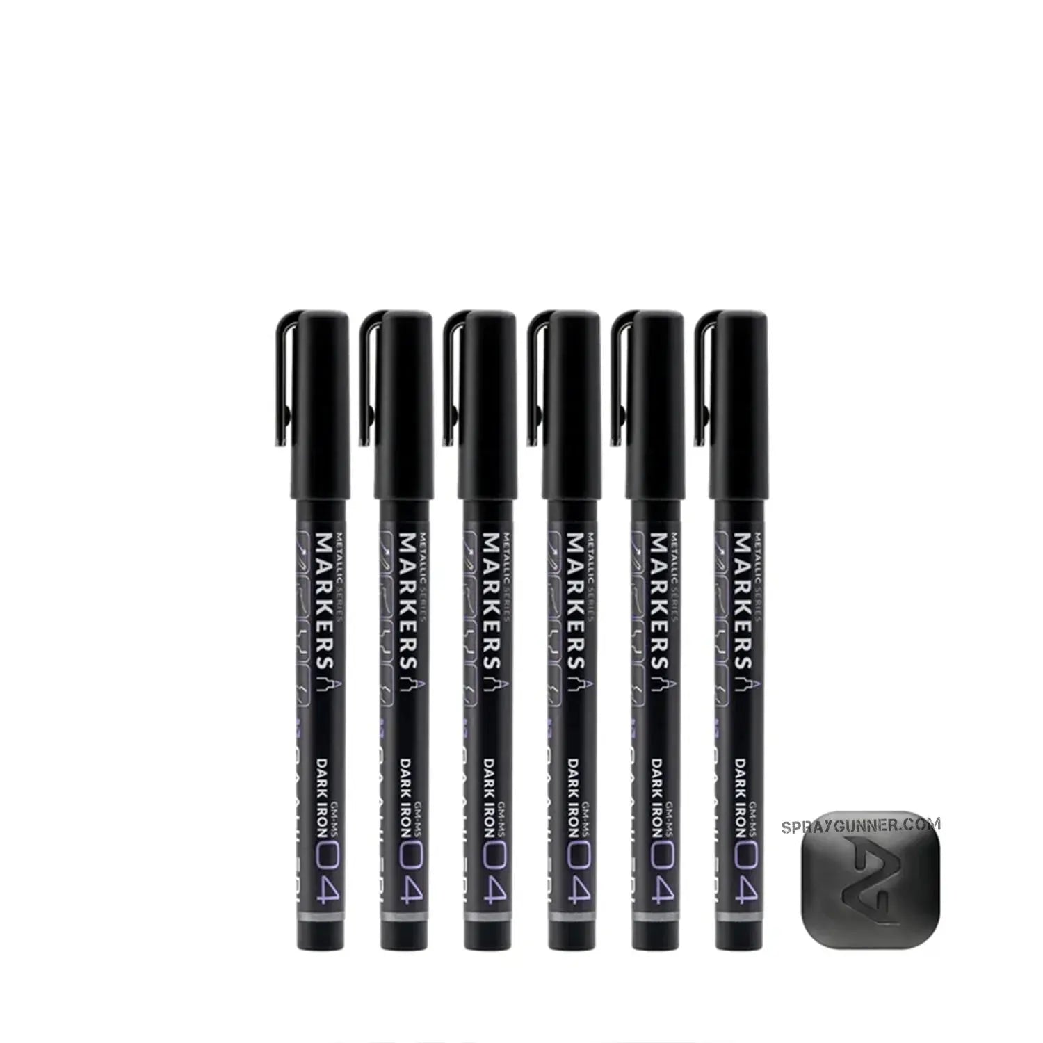GAAHLERI Metallic Series Markers X6 Dark Iron Gaahleri