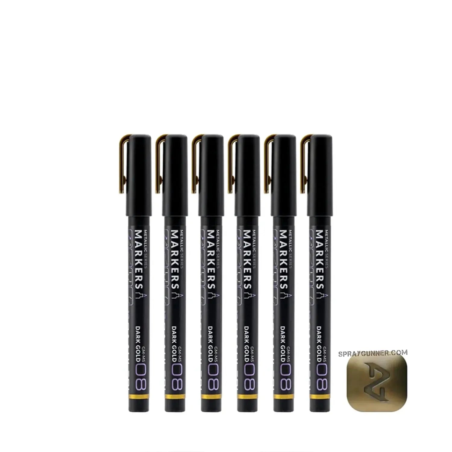 GAAHLERI Metallic Series Markers X6 Dark Gold Gaahleri