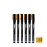 GAAHLERI Metallic Series Markers X6 Flashy Gold Gaahleri