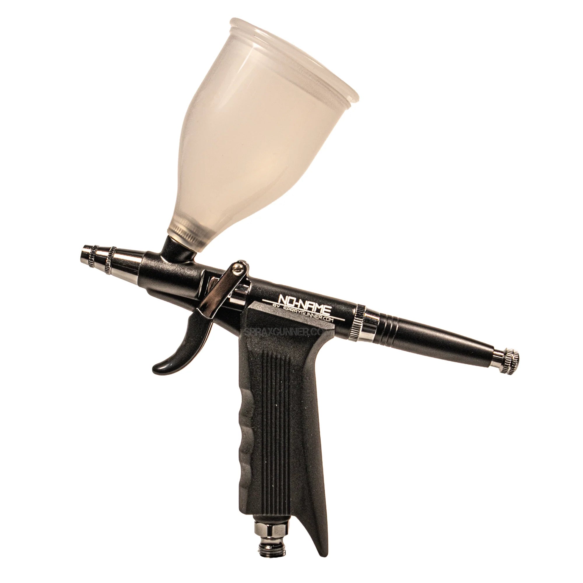 NO-NAME Pistol Trigger Airbrush Set with Gravity Feed, including Round & Fan Pattern Caps, for accurate spray work