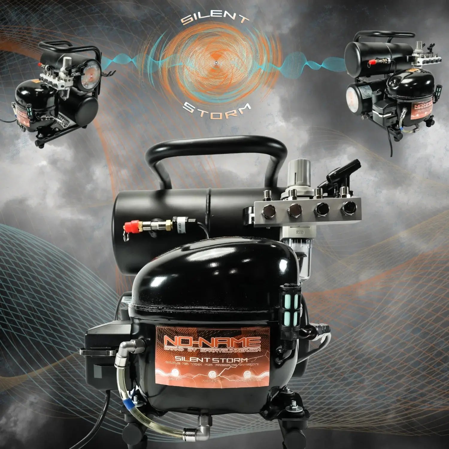 Silent Storm Airbrush Compressor by NO-NAME – Ultra-Quiet & Powerful NO-NAME brand