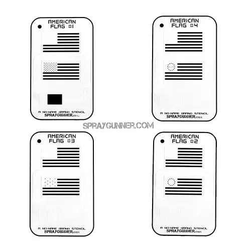 NO-NAME Brand American Flag Stencils NO-NAME brand