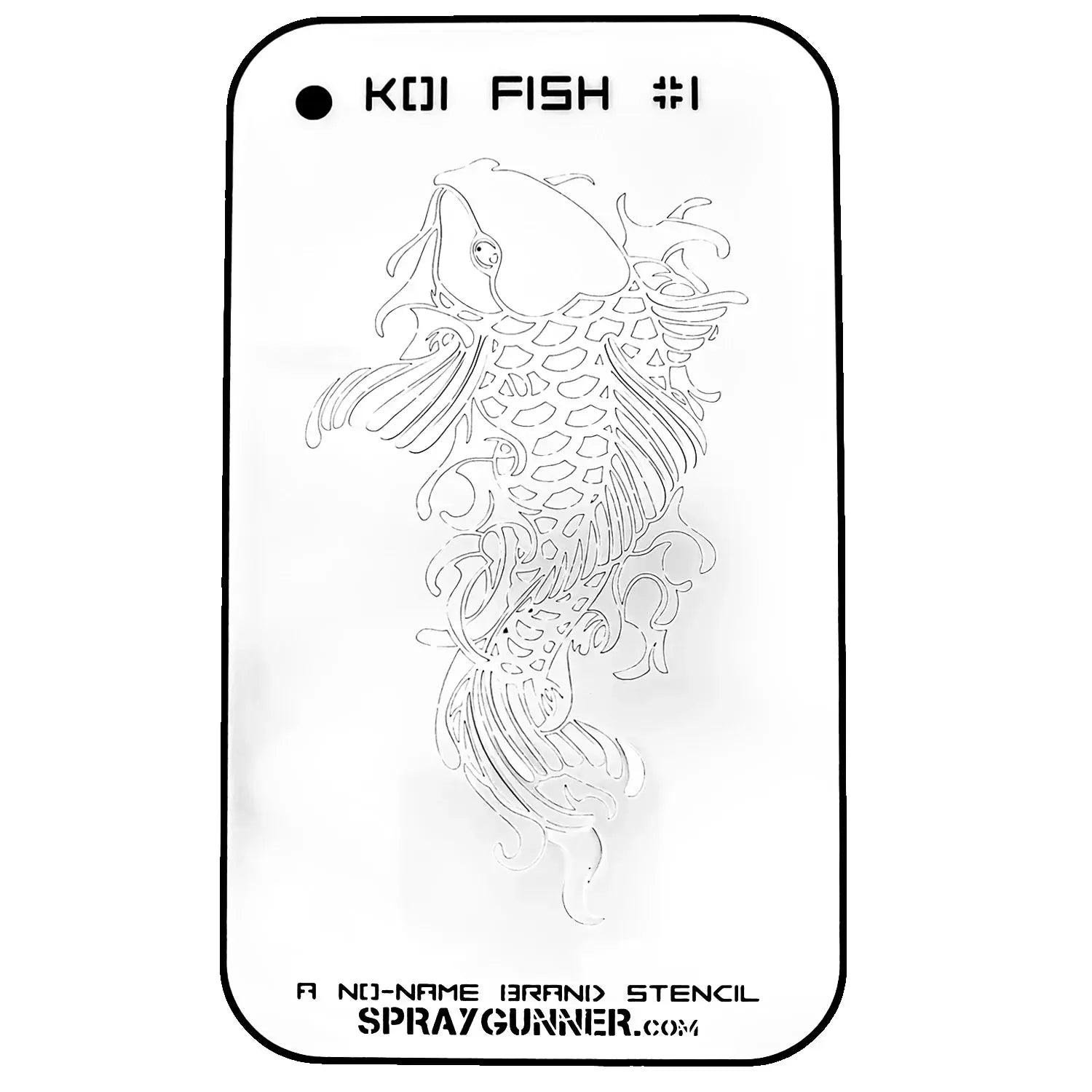 NO-NAME Brand Koi Fish Stencil #1 NO-NAME brand