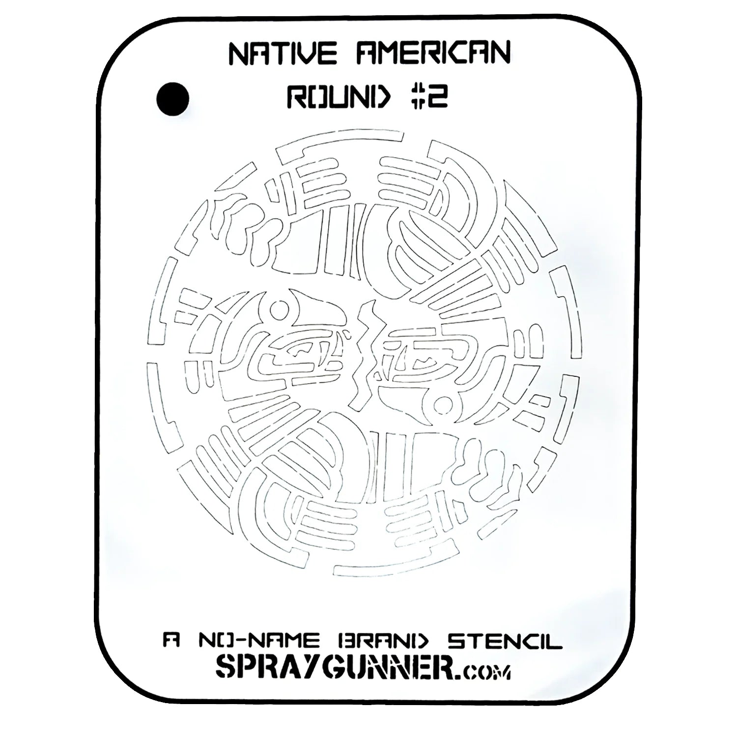 NO-NAME Brand Native American Round Stencil #2 NO-NAME brand