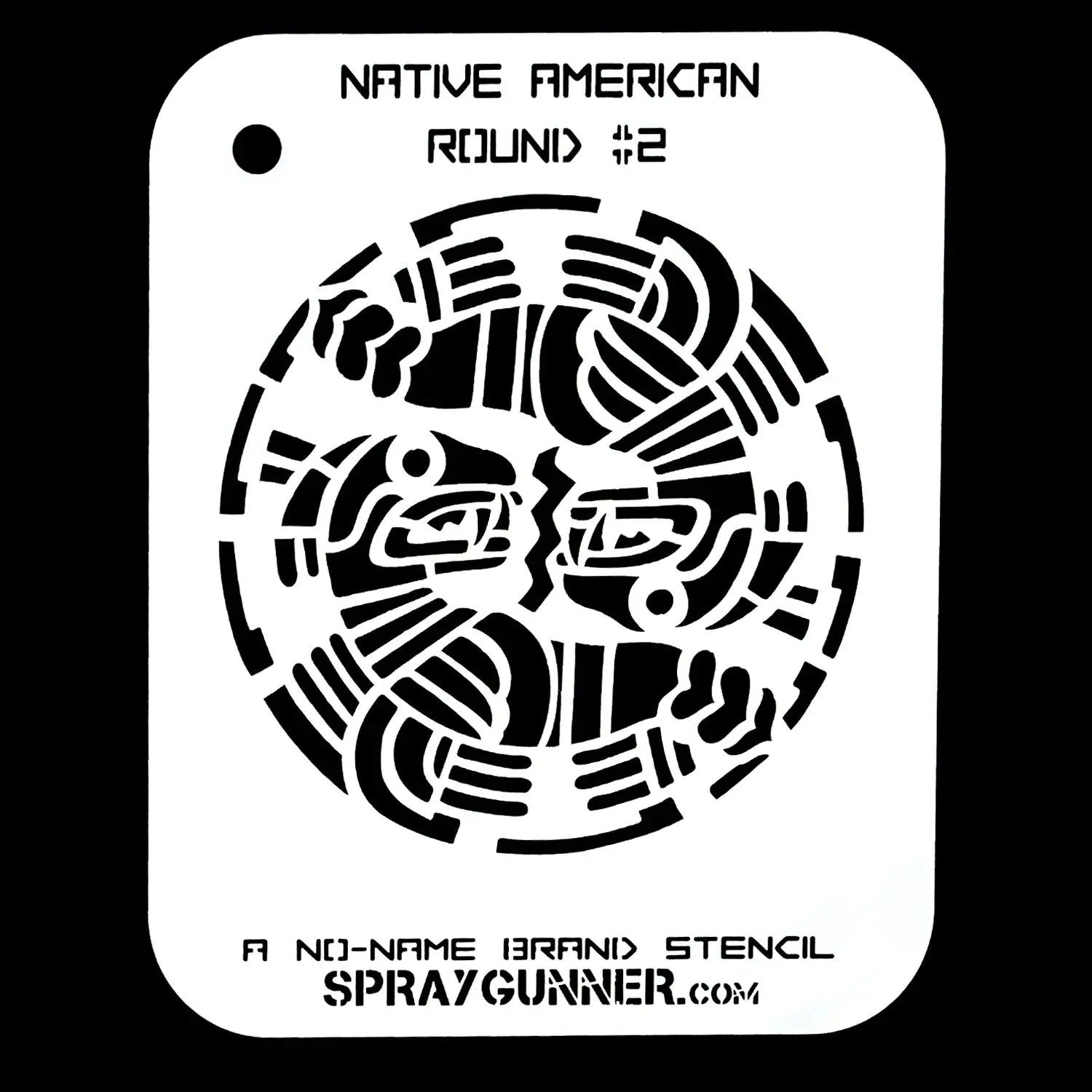 NO-NAME Brand Native American Round Stencil #2 NO-NAME brand