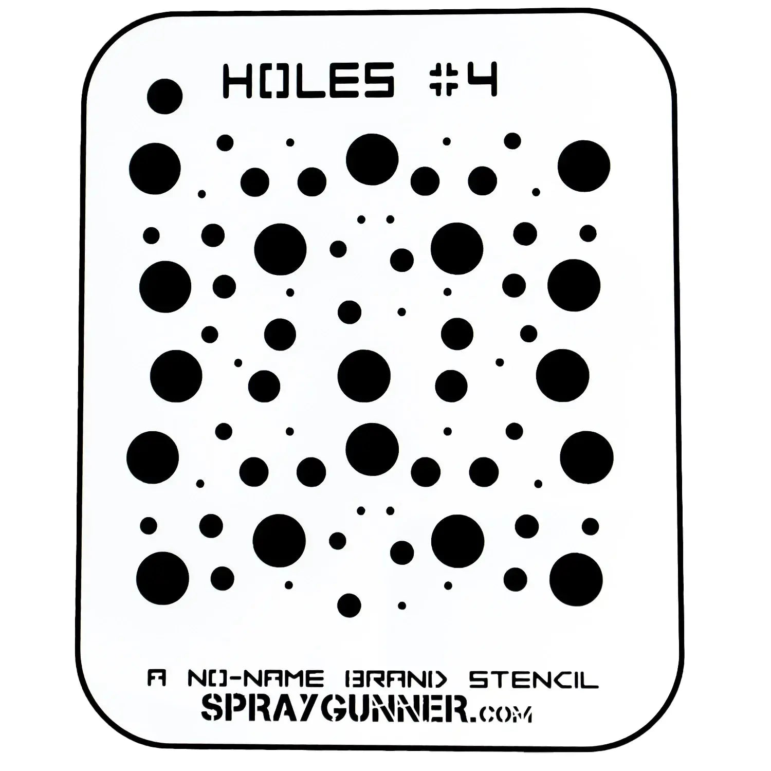 NO-NAME Brand Holes Stencil #4 - startairbrush