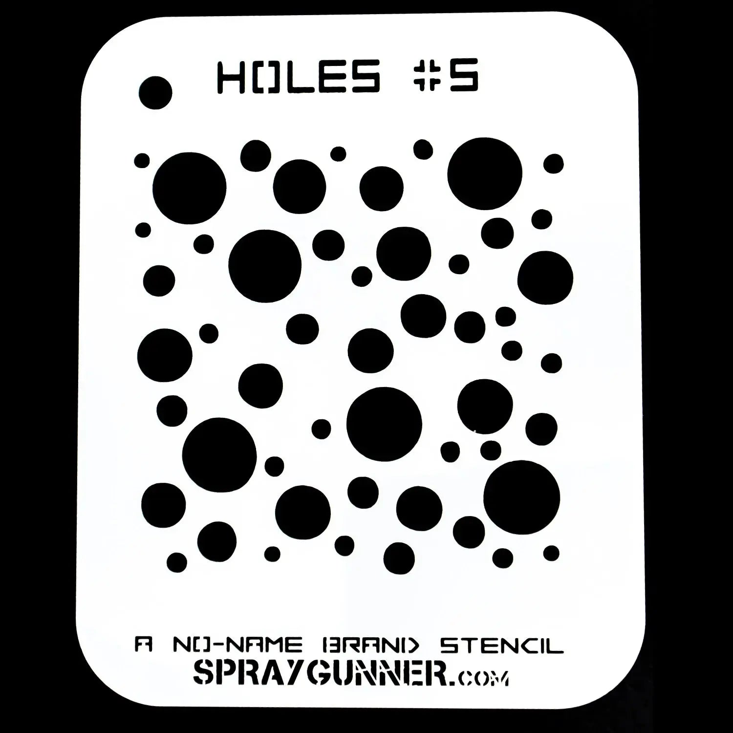 start-airbrush, NO-NAME Brand Holes Stencil #5
