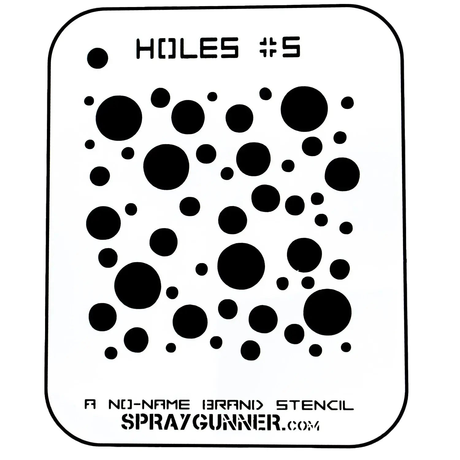 NO-NAME Brand Holes Stencil #5 - start-airbrush
