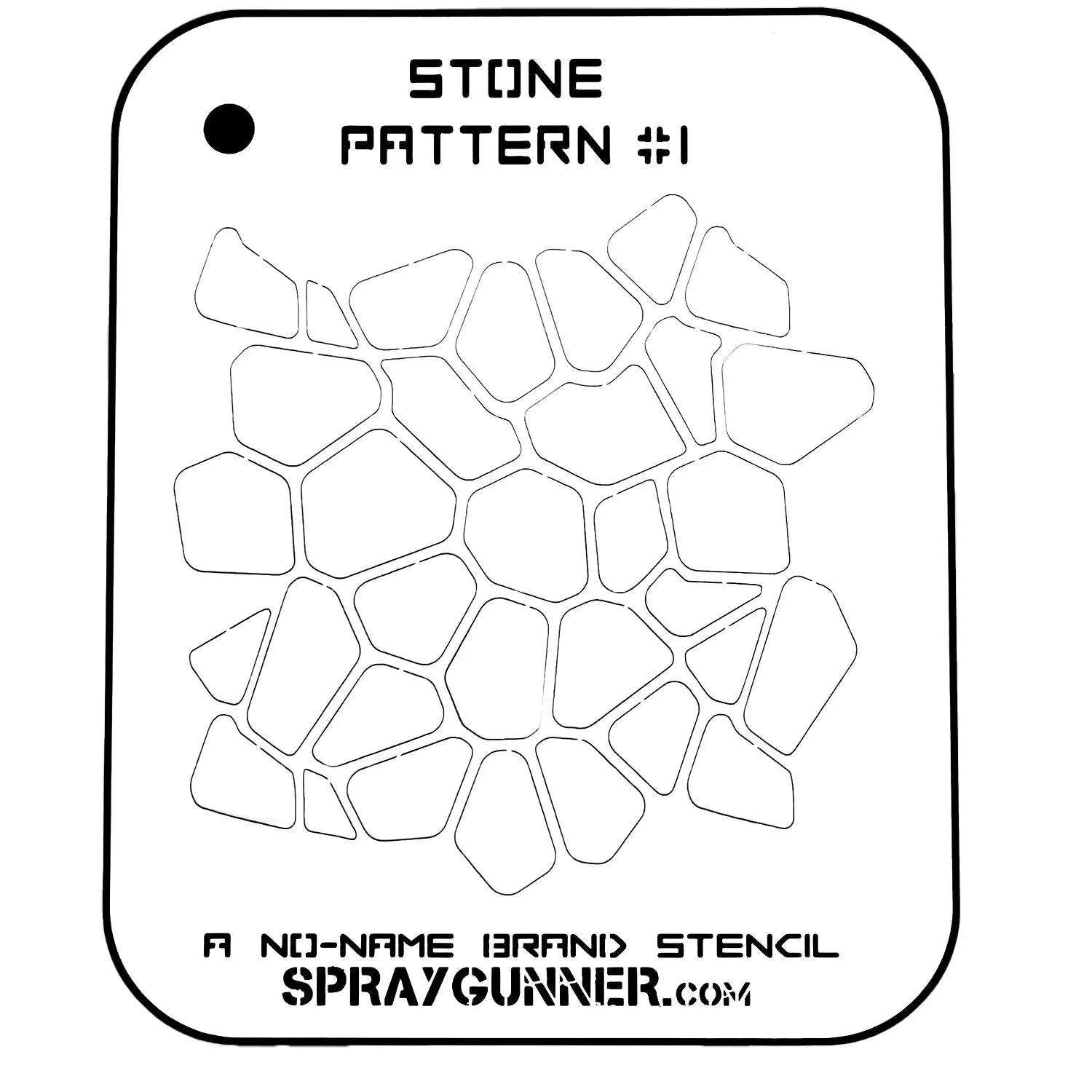 NO-NAME Brand Stone Pattern Stencil #1 - start-airbrush
