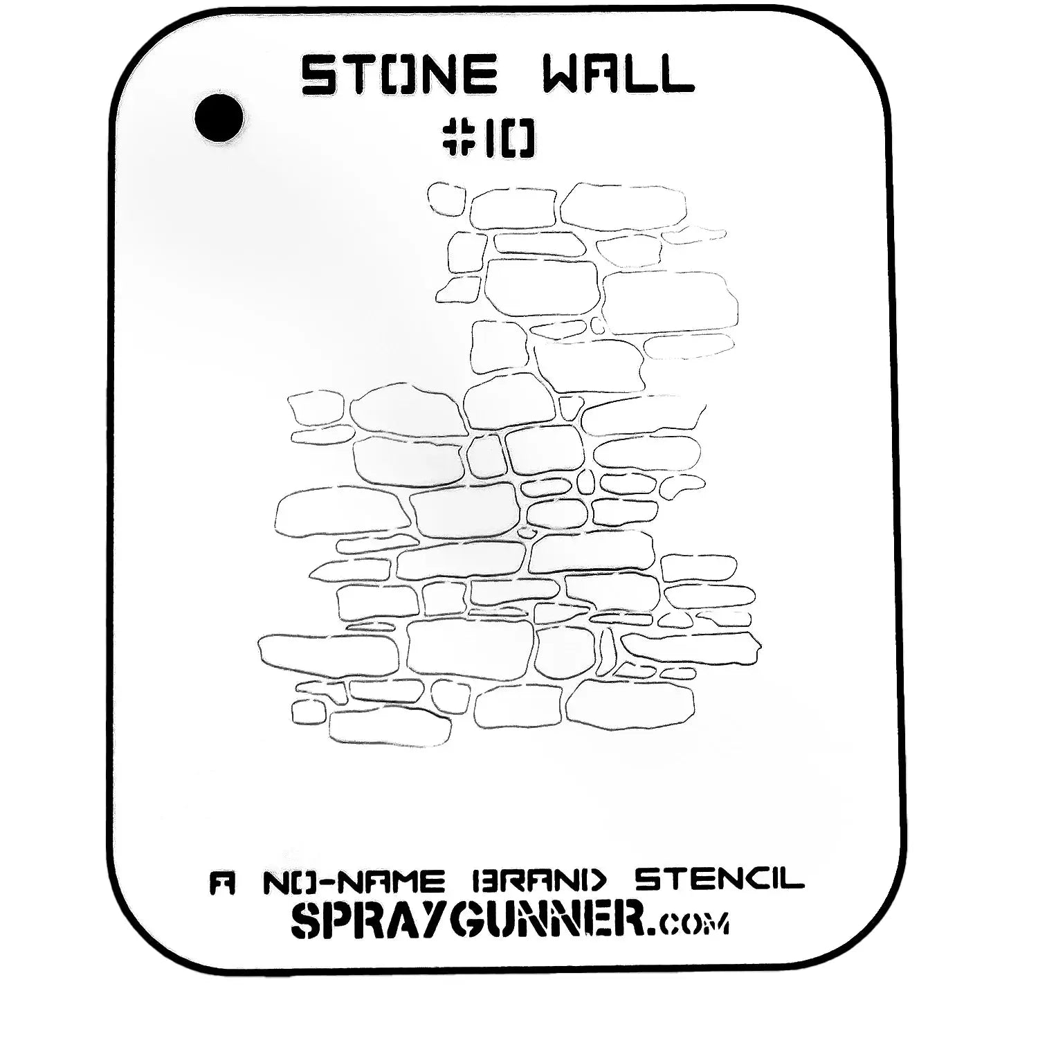 NO-NAME Brand Stone Wall Stencil #10 - start-airbrush