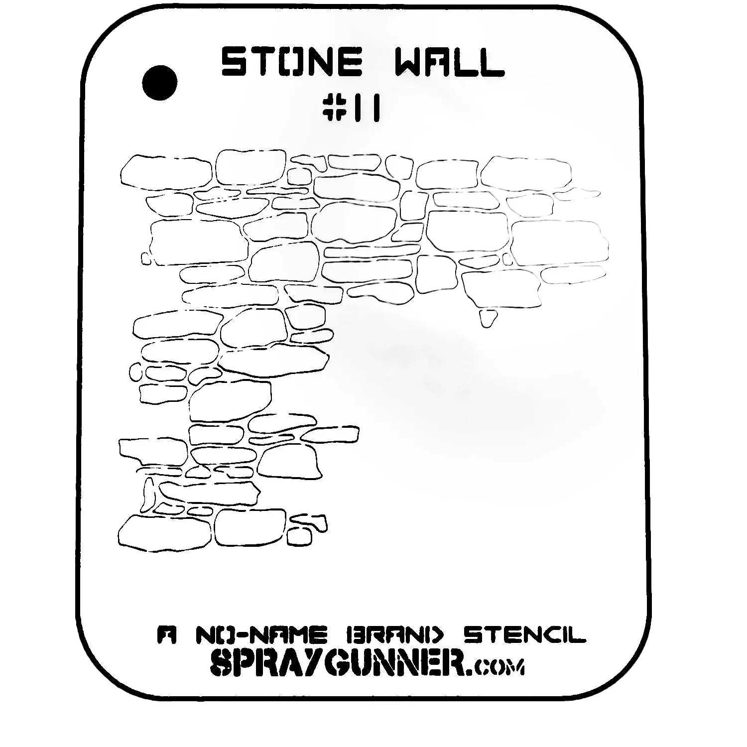 NO-NAME Brand Stone Wall Stencil #11 - start-airbrush