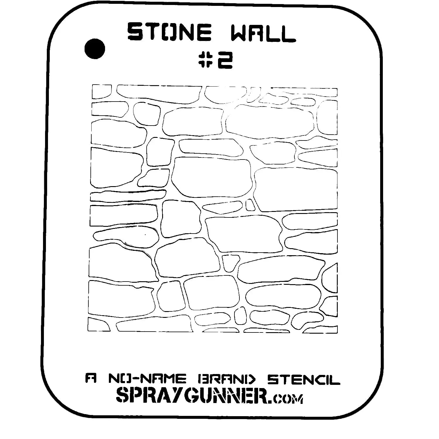 NO-NAME Brand Stone Wall Stencil #2 - start-airbrush