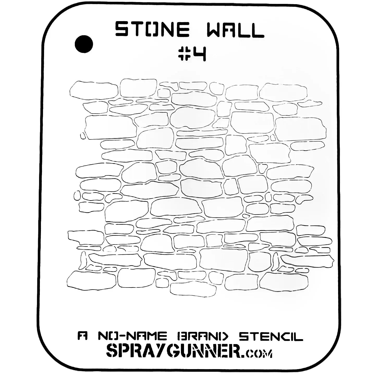 NO-NAME Brand Stone Wall Stencil #4 - start-airbrush