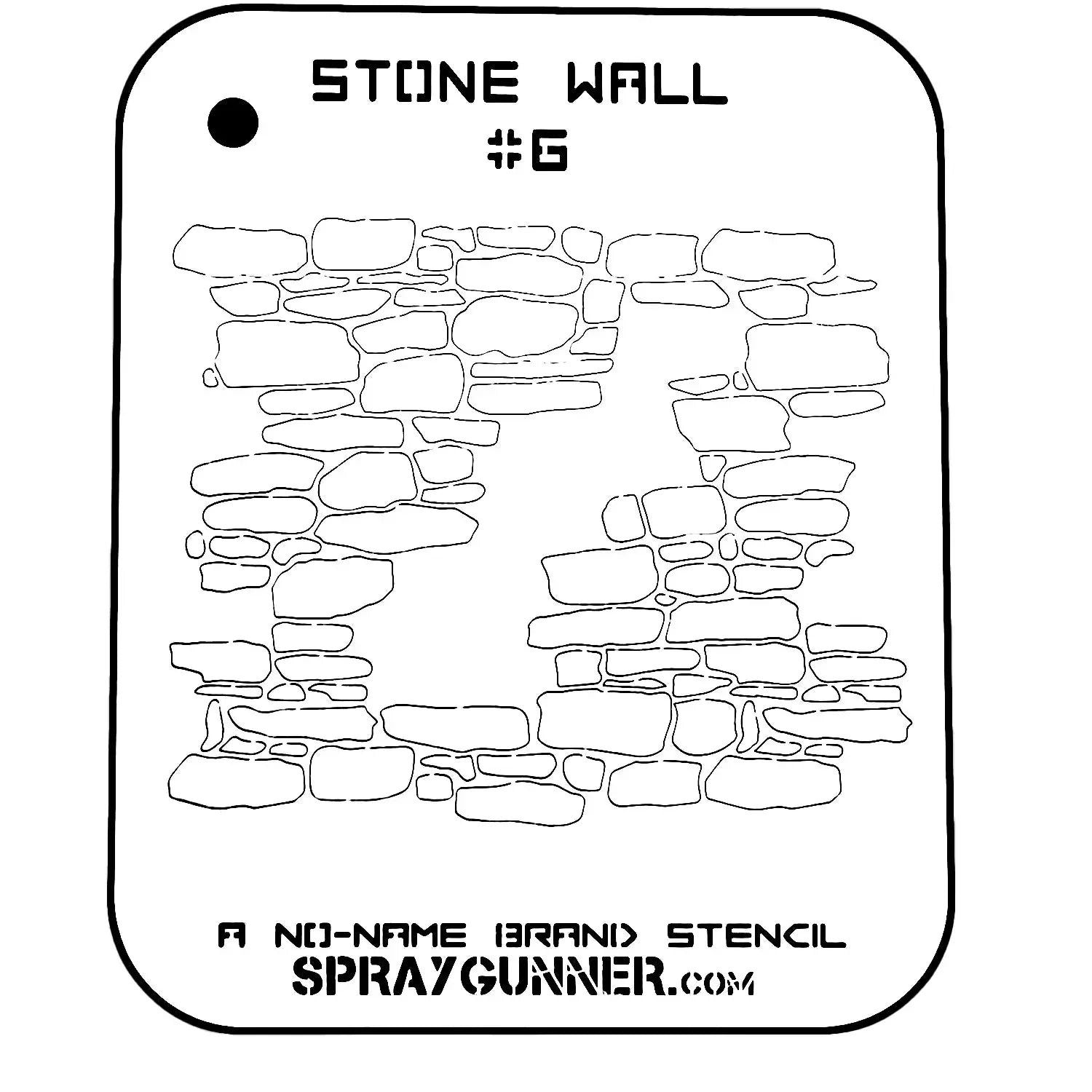 NO-NAME Brand Stone Wall Stencil #6 - start-airbrush