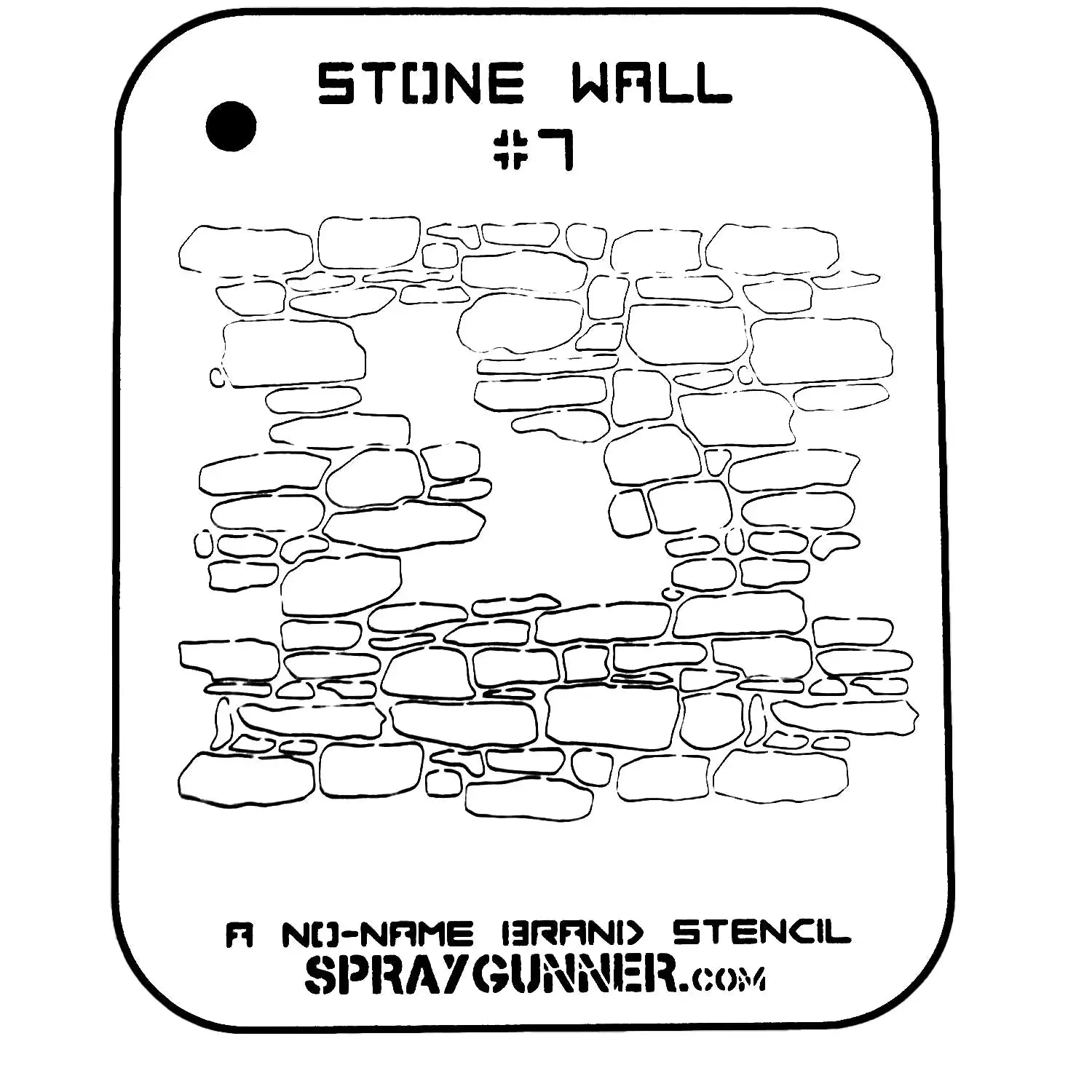 NO-NAME Brand Stone Wall Stencil #7 - start-airbrush