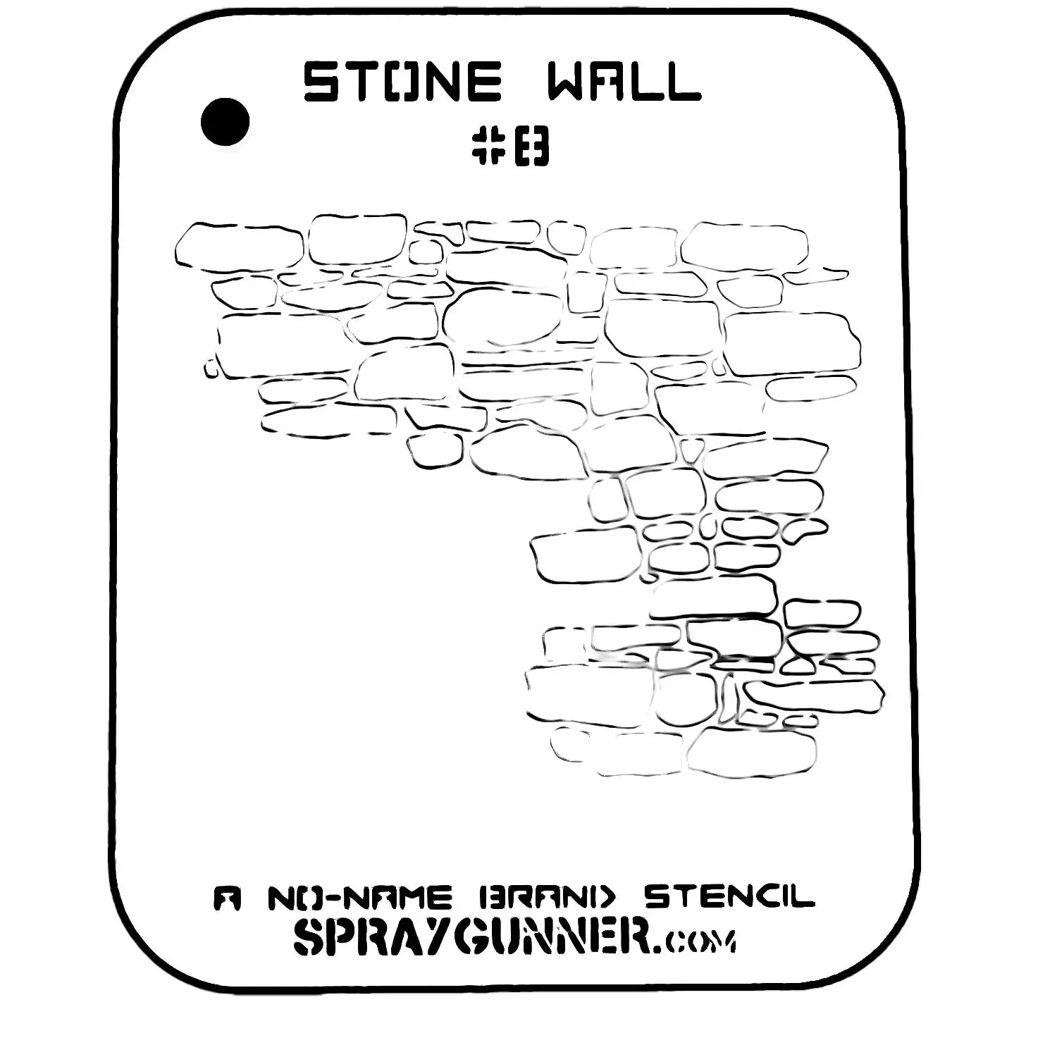 NO-NAME Brand Stone Wall Stencil #8 - start-airbrush
