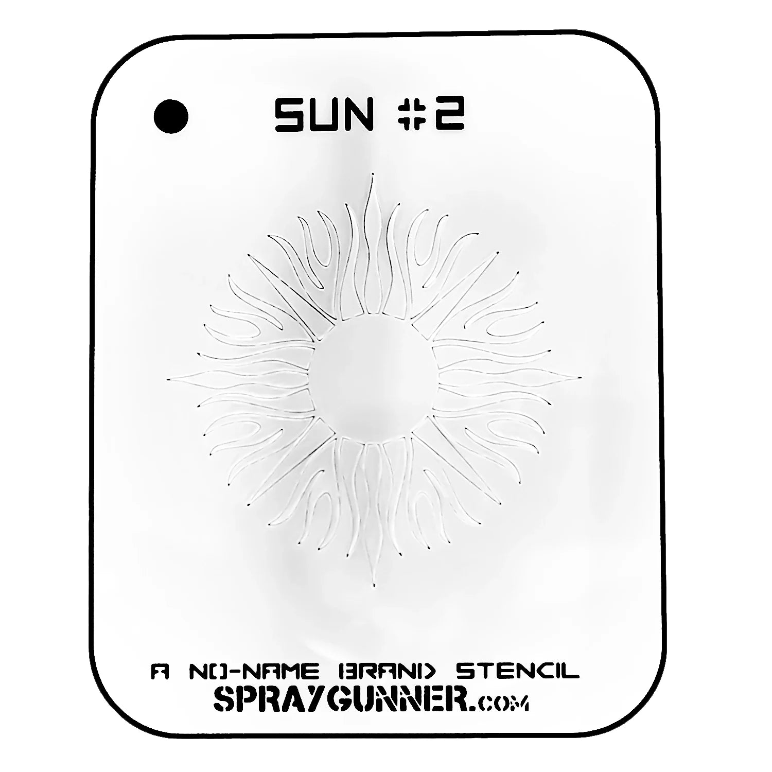 Sun Stencil #2 – NO-NAME Brand Precision Airbrush Stencil NO-NAME brand