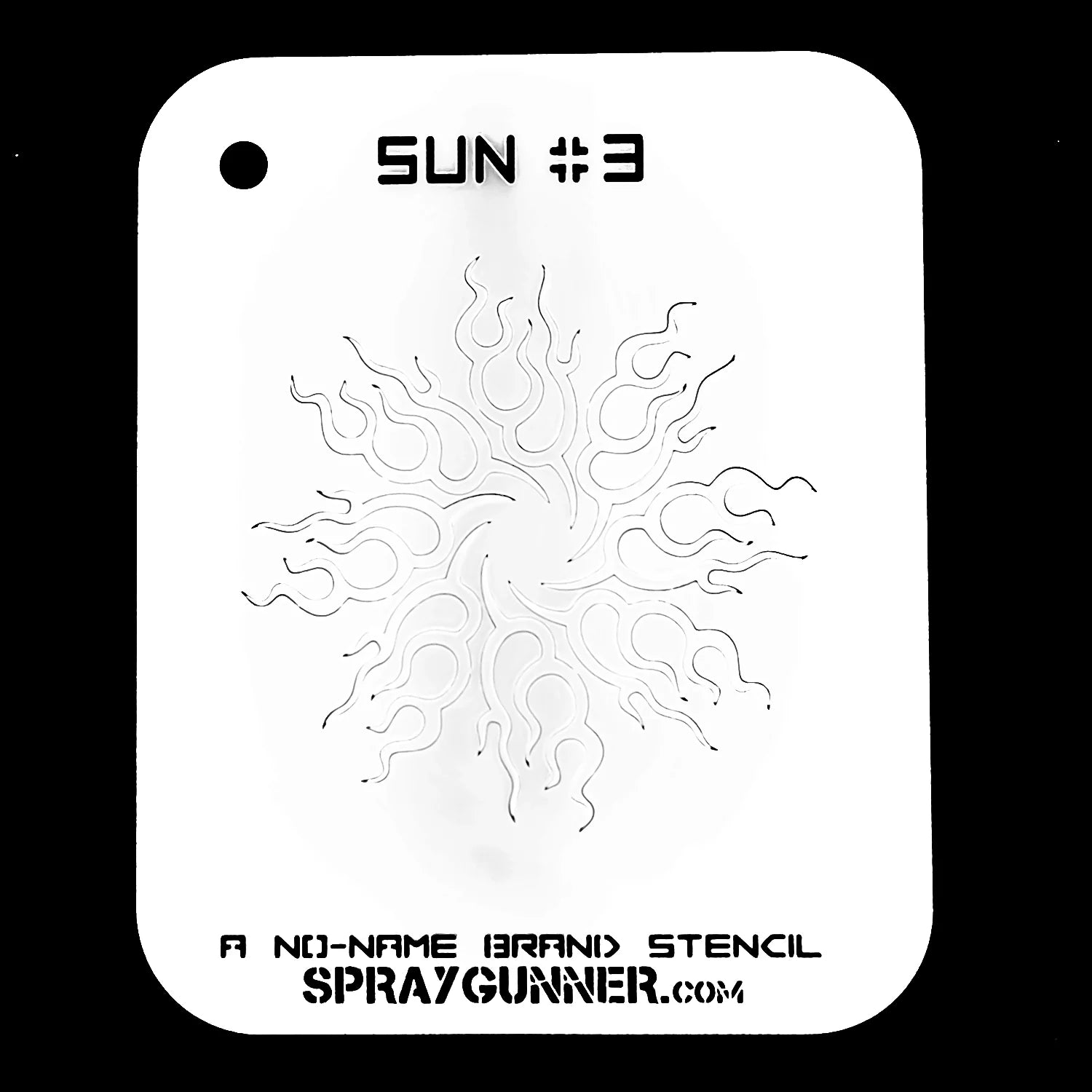 Precision Airbrush Stencil #3: Sun Stencil - NO-NAME Brand
