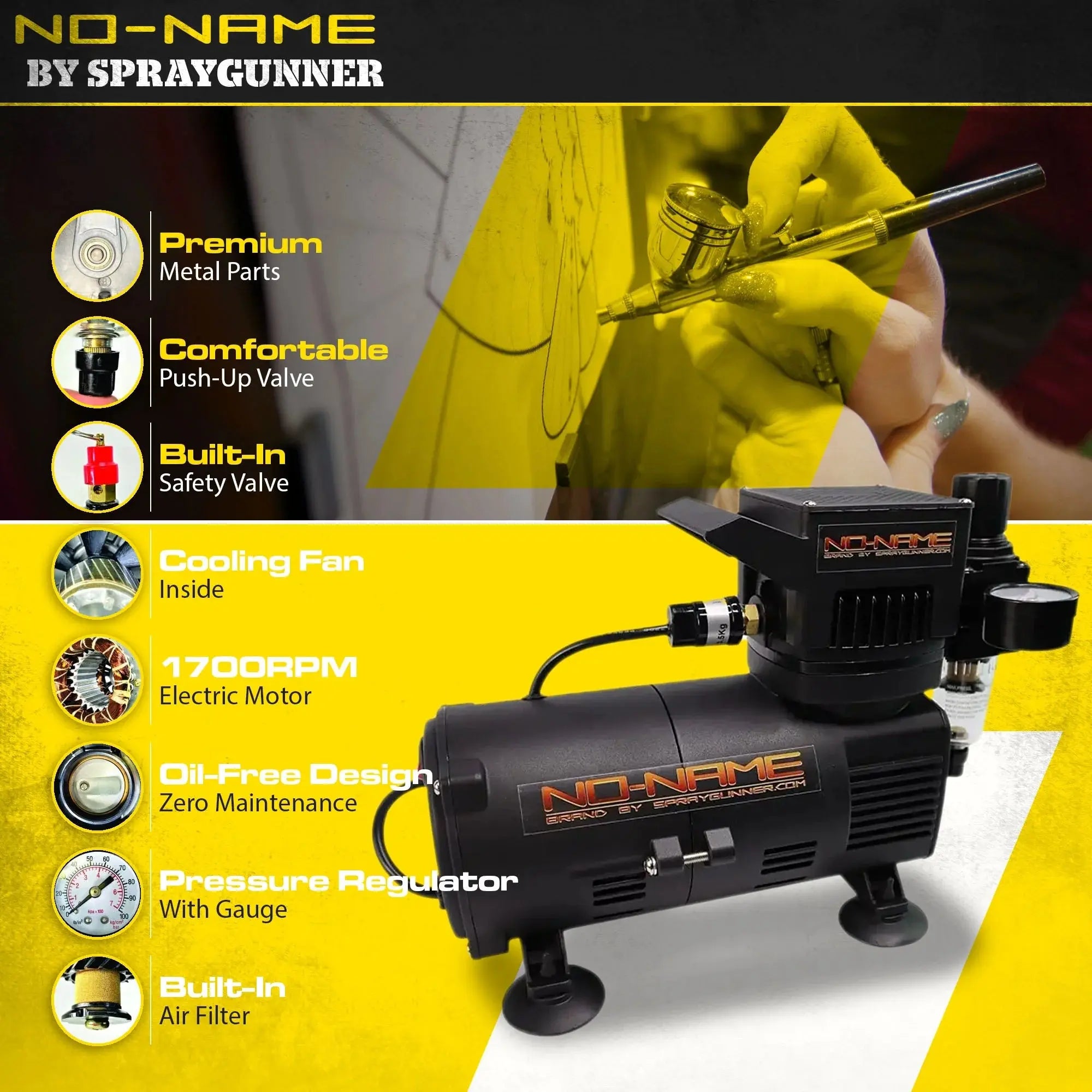 Open Box Cool Rooty Tooty Airbrush Compressor by NO-NAME Brand NO-NAME brand