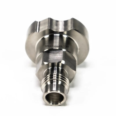 The NO NAME PPS IWATA Adapter seamlessly transfers paint using disposable cups and features a precision-machined metal fitting for airbrush systems.