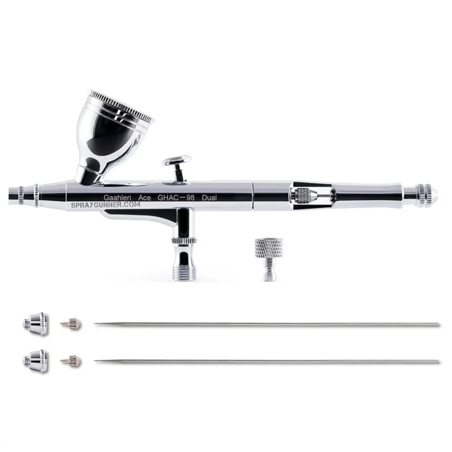 The GAAHLERI GHAC-98D Ace Series Airbrush boasts precise control, smooth airflow, and ergonomic design for intricate painting applications.