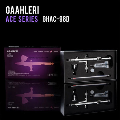 For complex painting tasks, the GAAHLERI GHAC-98D Ace Series Airbrush offers ergonomic design, seamless airflow, and accurate control.