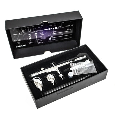 For intricate airbrushing tasks, the GAAHLERI GHAD 39 Advanced Series Airbrush boasts ergonomic design, seamless airflow, and precise control.