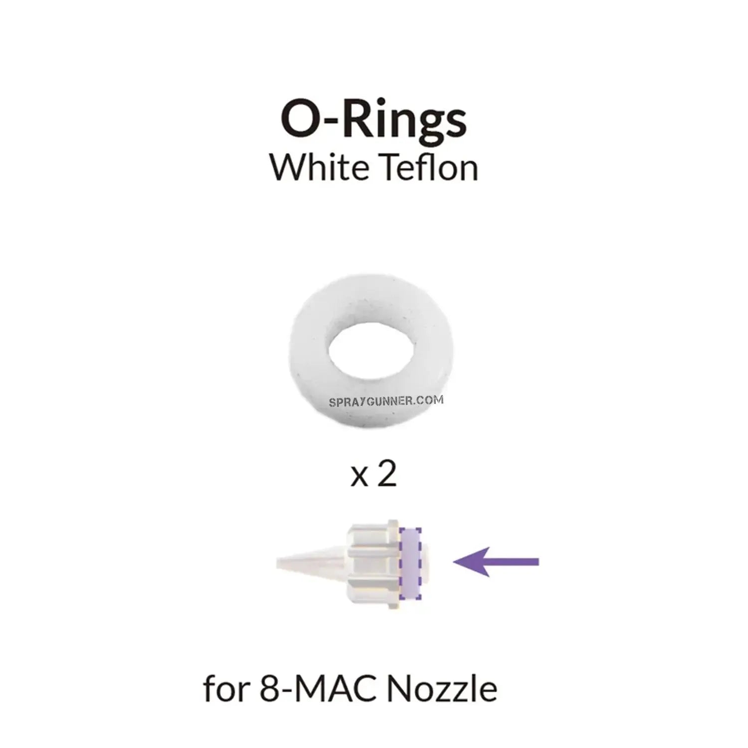 GAAHLERI Airbrush White O-Ring for 8-MAC Nozzle Gaahleri