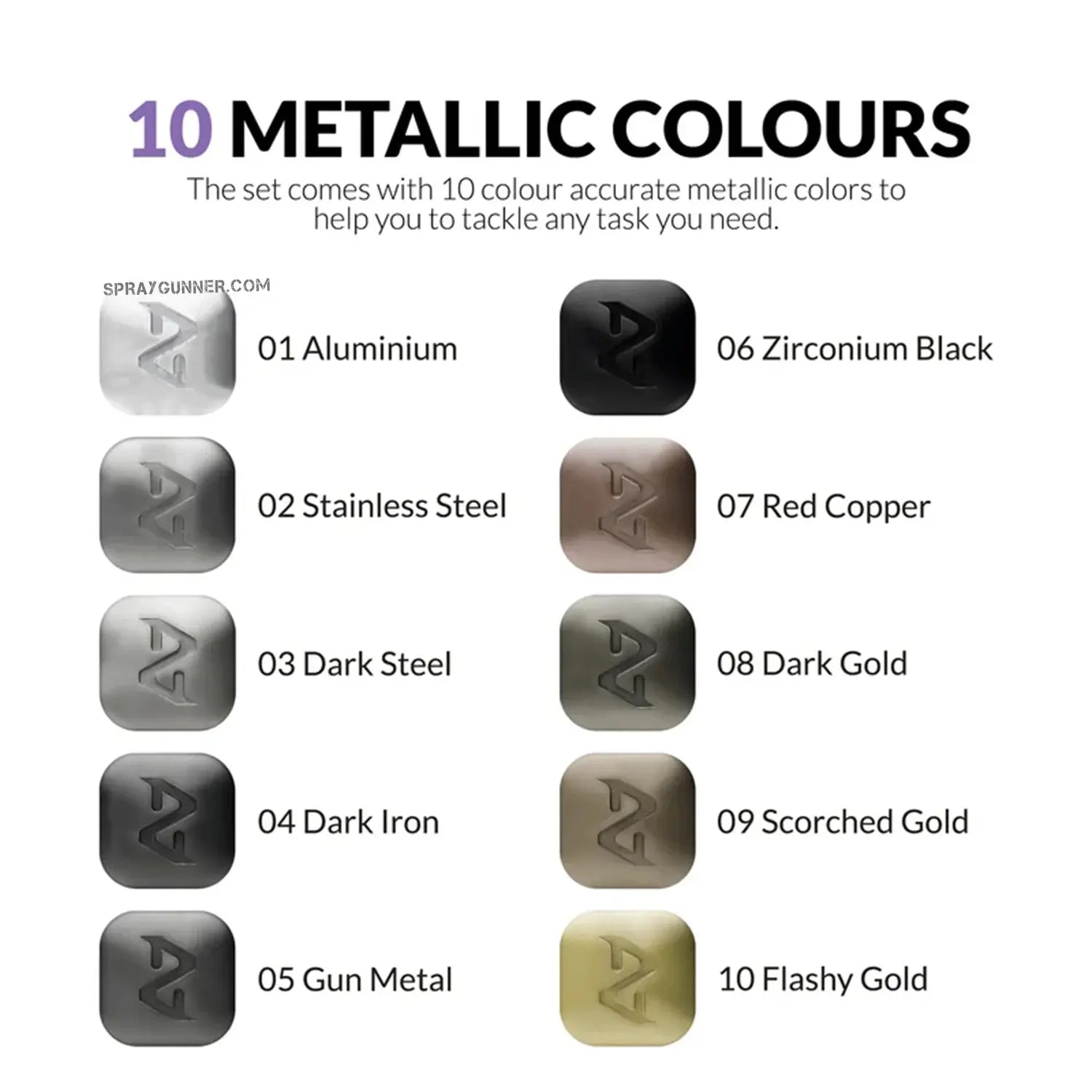 GAAHLERI Metallic Series Marker Set Gaahleri