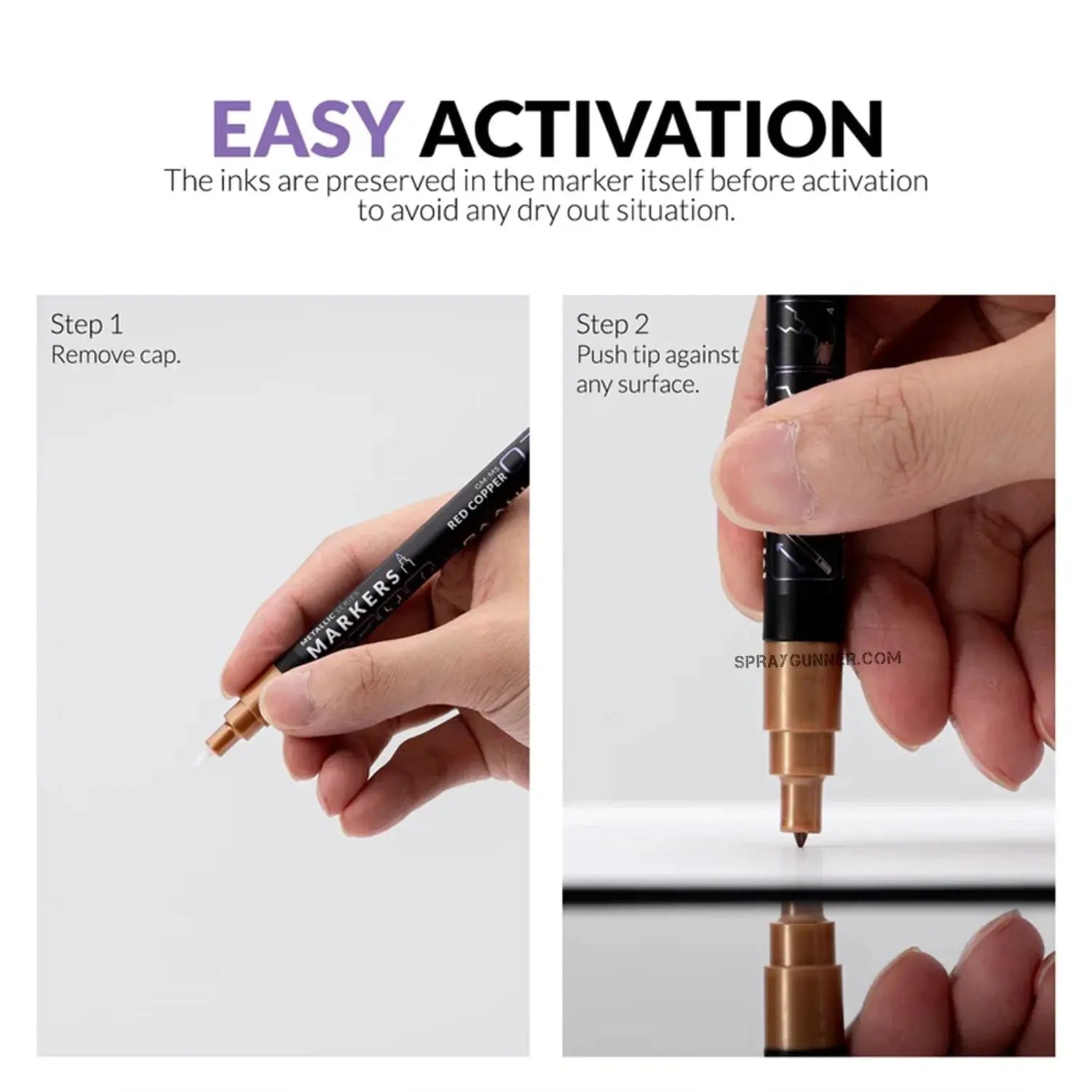 GAAHLERI Metallic Series Markers X6 Aluminium Gaahleri