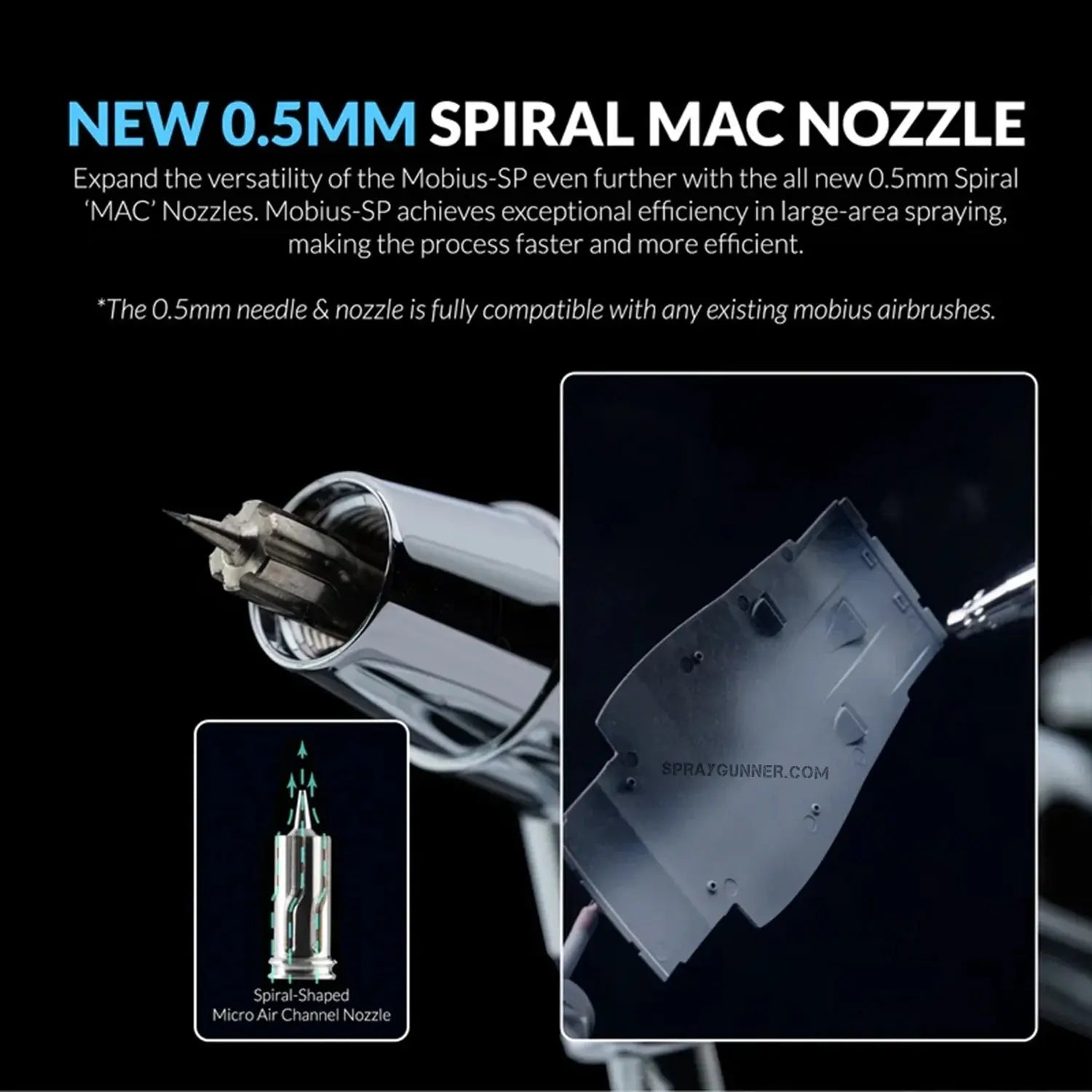 GAAHLERI Premium Series GHPM-Mobius SP 0.3 & 0.5 mm Airbrush Gaahleri