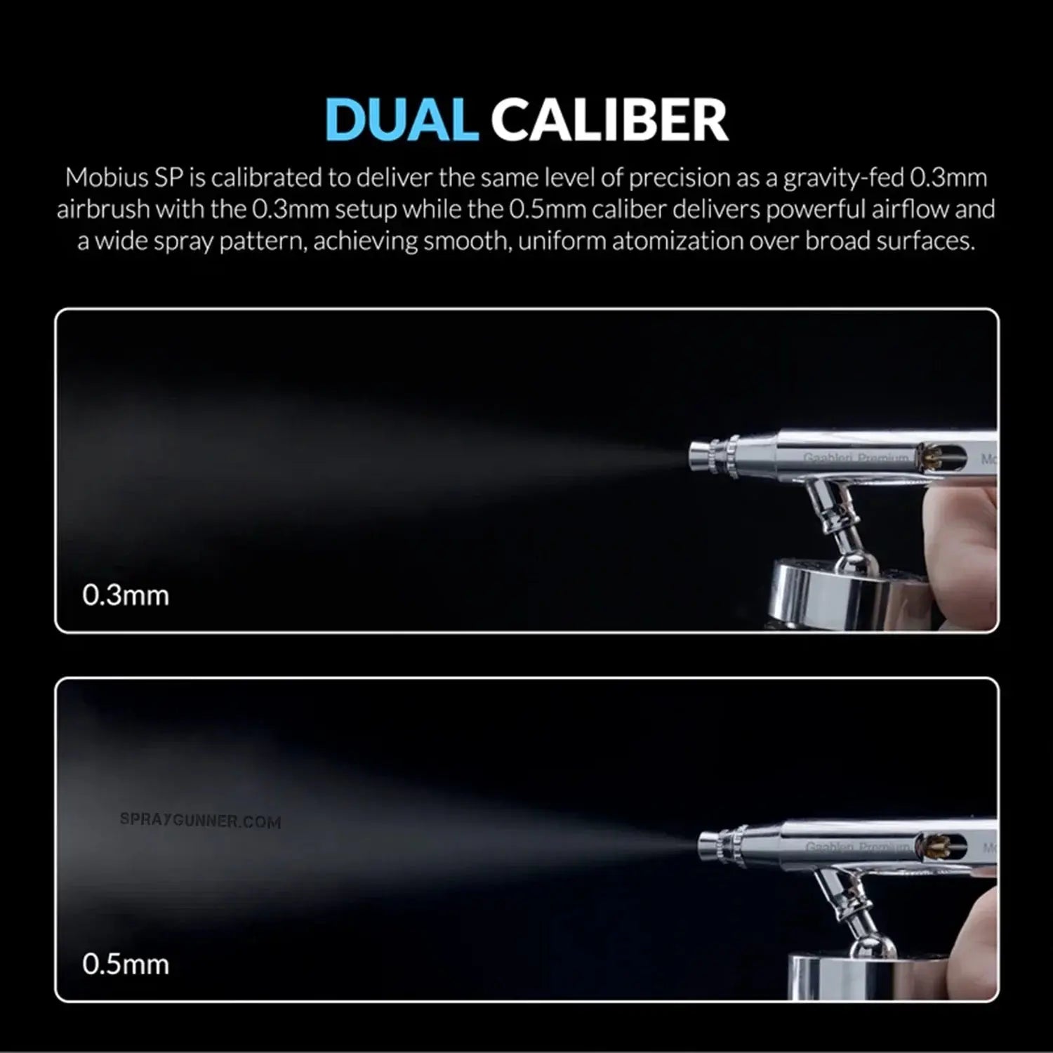 GAAHLERI Premium Series GHPM-Mobius SP 0.3 & 0.5 mm Airbrush Gaahleri