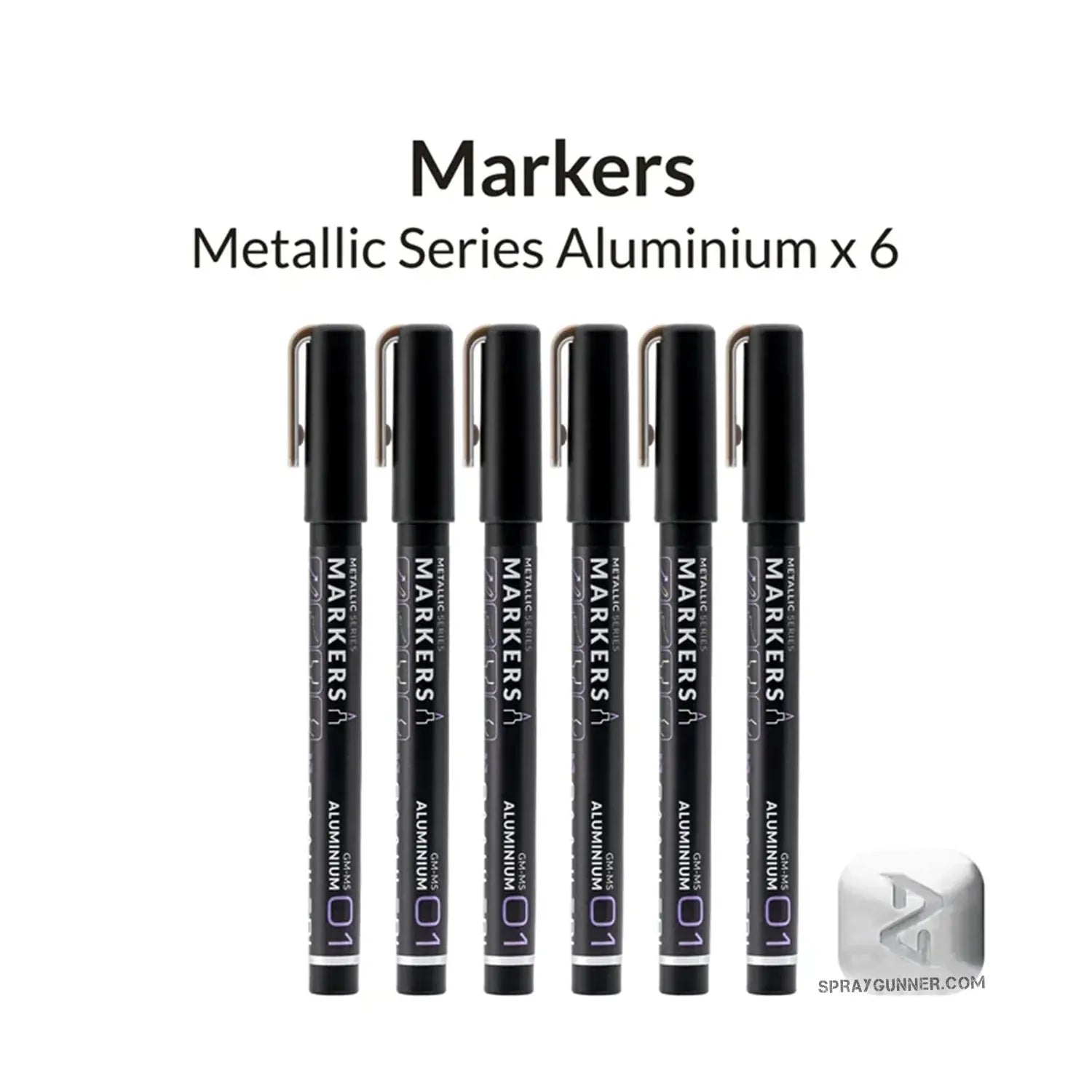 GAAHLERI Metallic Series Markers X6 Aluminium Gaahleri