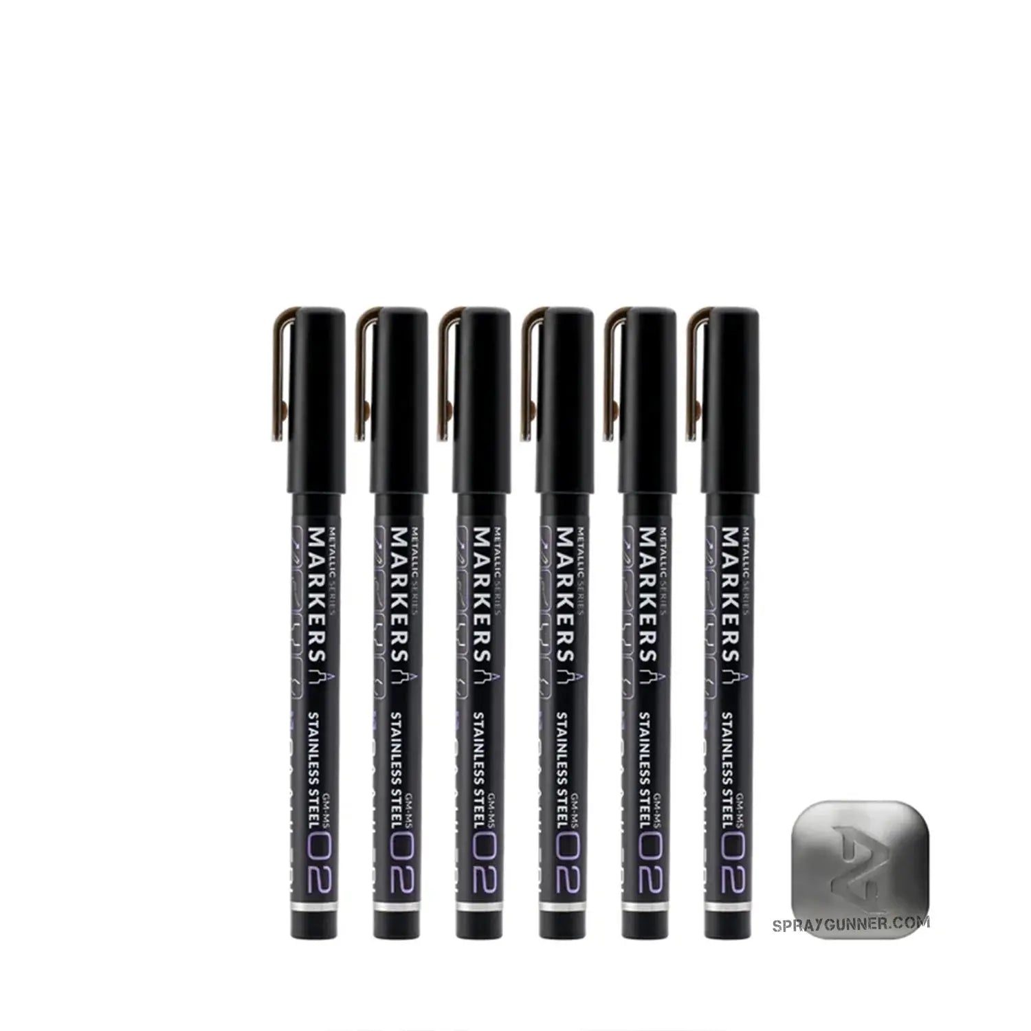 GAAHLERI Metallic Series Markers X6 Stainless Steel Gaahleri