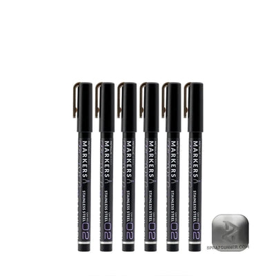 GAAHLERI Metallic Series Markers X6 Stainless Steel Gaahleri
