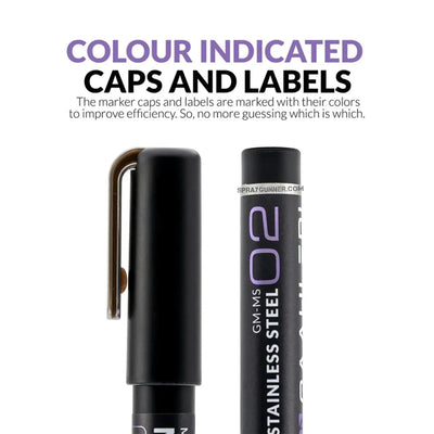 GAAHLERI Metallic Series Markers X6 Stainless Steel Gaahleri