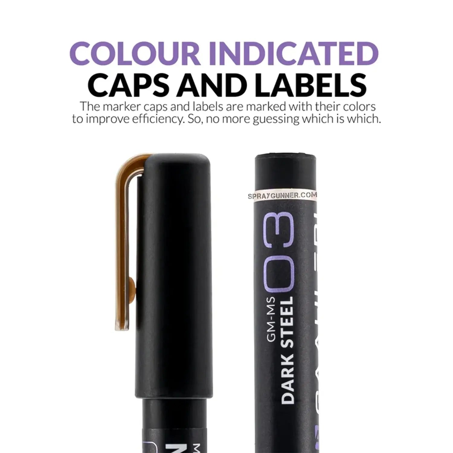 GAAHLERI Metallic Series Markers X6 Dark Steel Gaahleri
