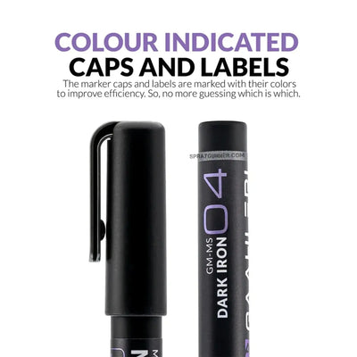 GAAHLERI Metallic Series Markers X6 Dark Iron Gaahleri