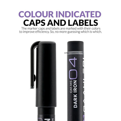 GAAHLERI Metallic Series Markers X6 Dark Iron Gaahleri