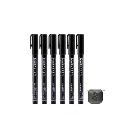 GAAHLERI Metallic Series Markers X6 Gun Metal Gaahleri
