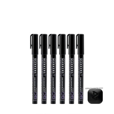 GAAHLERI Metallic Series Markers X6 Zirconium Black Gaahleri