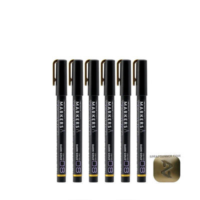 GAAHLERI Metallic Series Markers X6 Dark Gold Gaahleri