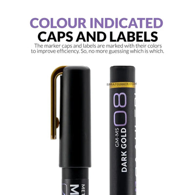 GAAHLERI Metallic Series Markers X6 Dark Gold Gaahleri
