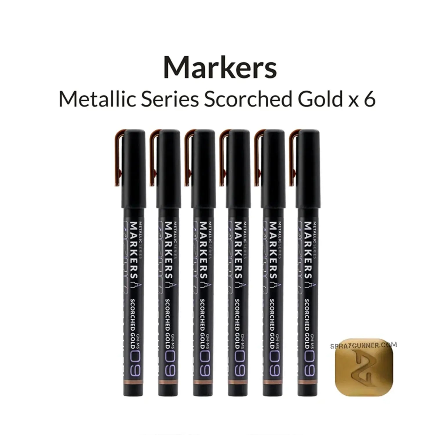 GAAHLERI Metallic Series Markers X6 Scorched Gold Gaahleri