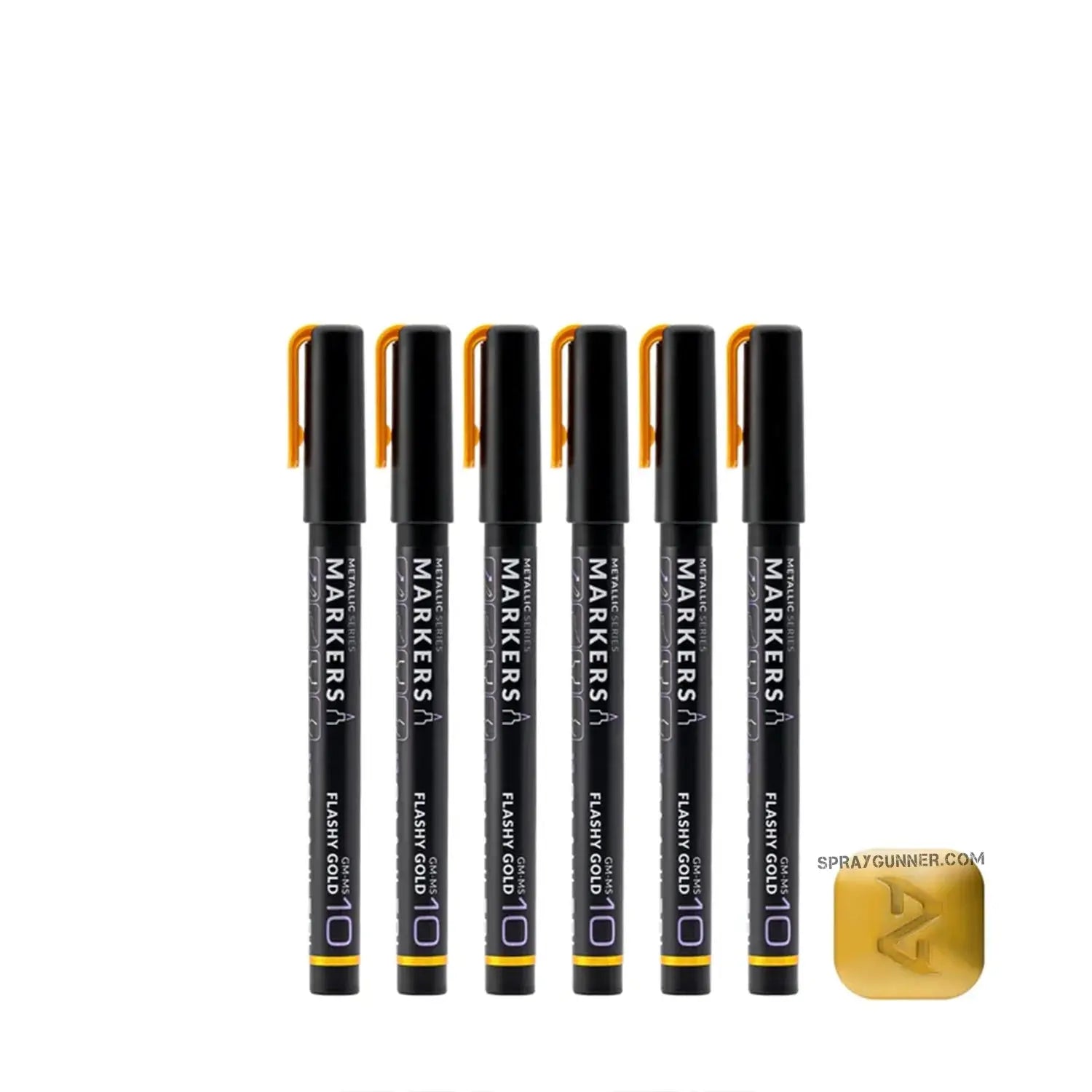 GAAHLERI Metallic Series Markers X6 Flashy Gold Gaahleri