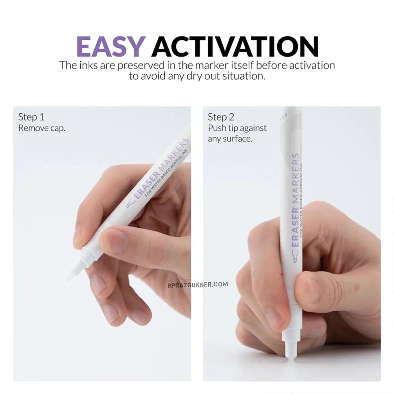 GAAHLERI Metallic Series Markers X6 Eraser Gaahleri