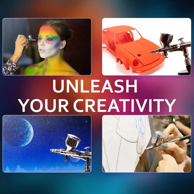 Beginner Cordless Airbrush Kit with Compressor & Acrylic Airbrush Paints by NO-NAME Brand - SprayGunner