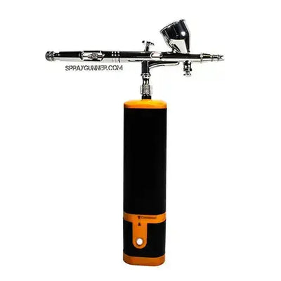 Barber airbrush set with cordless, battery-operated compressor for barbers: Startairbrush
